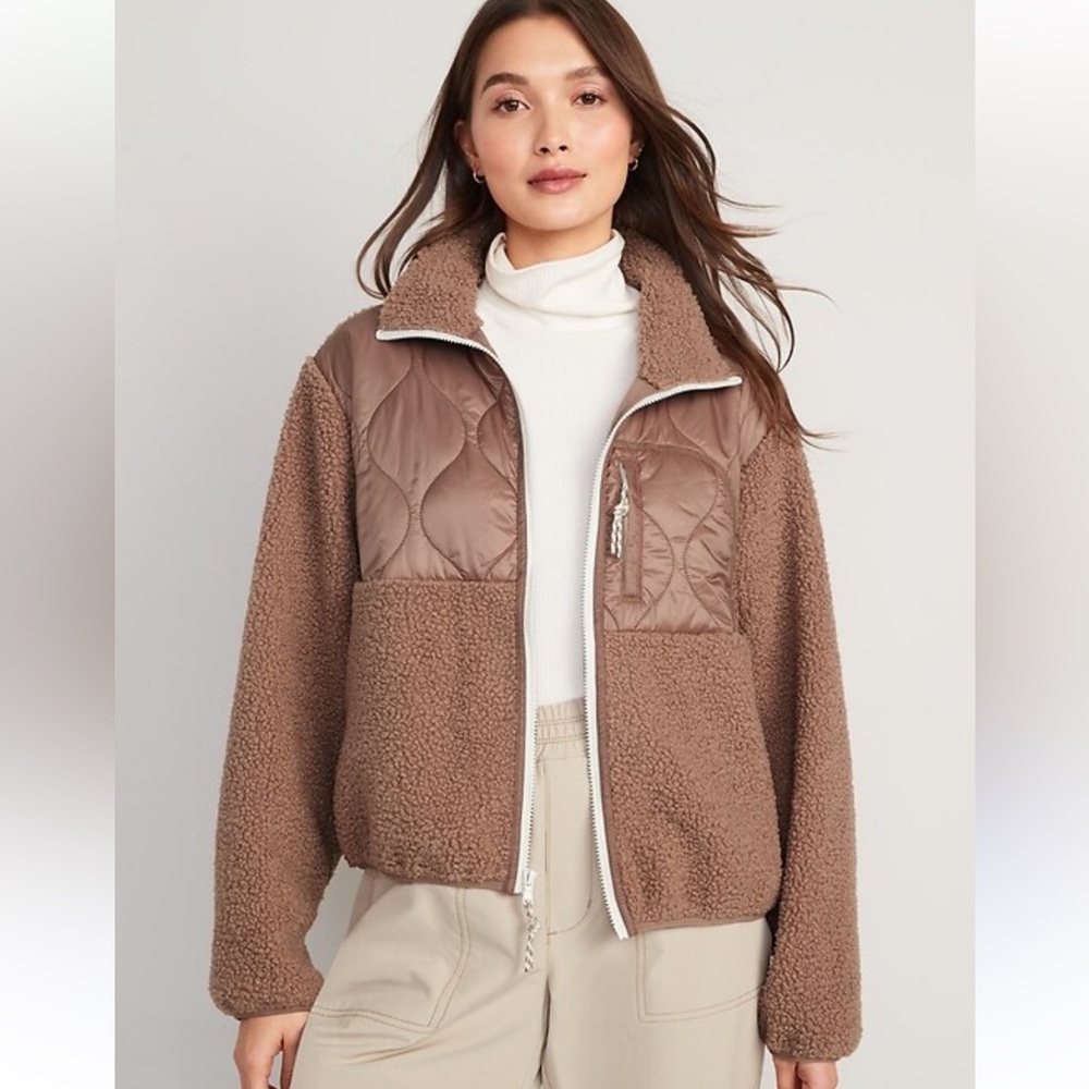 NWOT Quilted Teddy Jacket